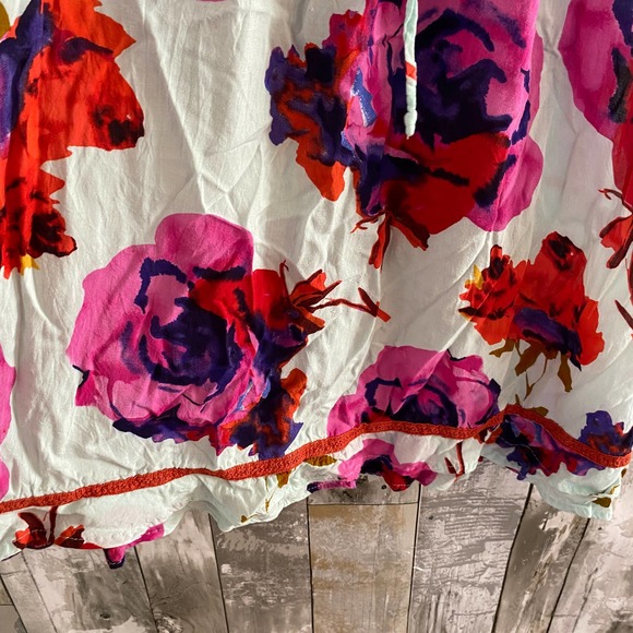 E By eloise floral short sleeve blouse M - Picture 3 of 6